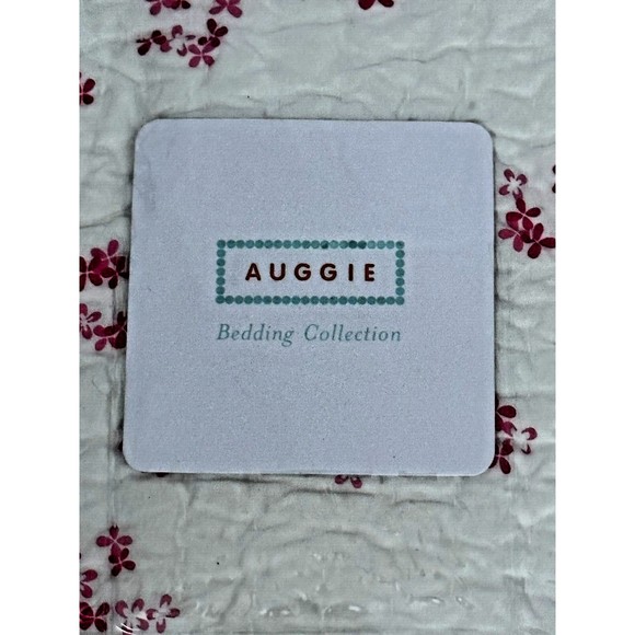 AUGGIE Bedding - Quilted Baby Pillow Sham / Cover - Pink Floral 12" x 18… - Picture 2 of 7